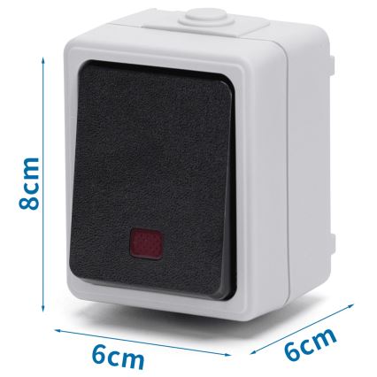Aigostar - Vieno mygtuko jungiklis IP54