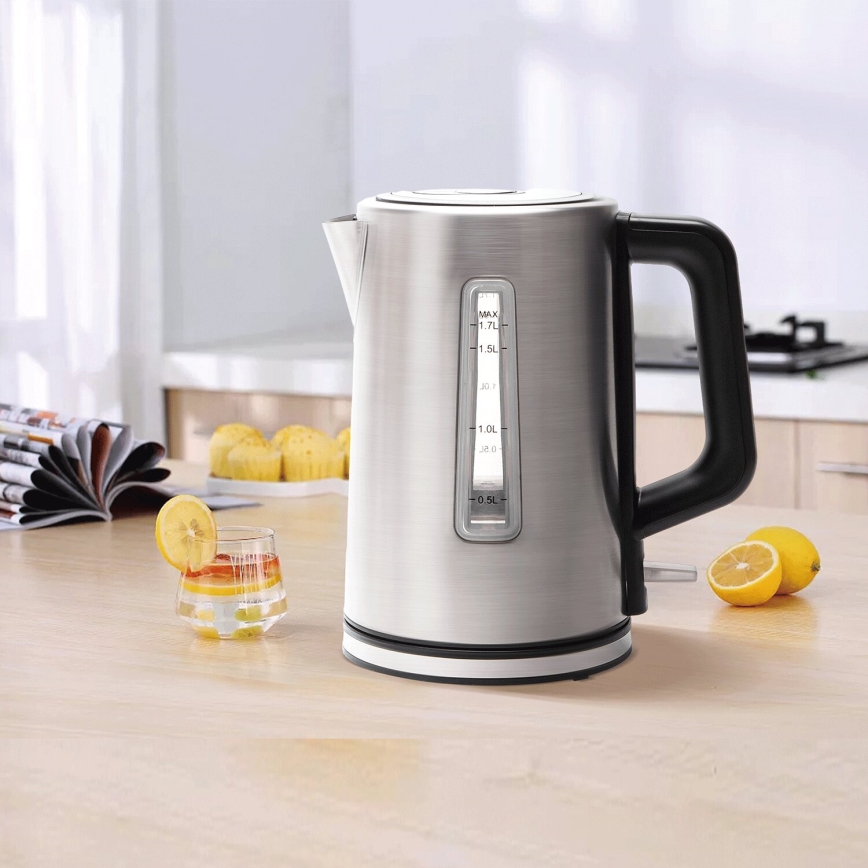 Aigostar - Virdulys 1,7l 2200W/230V matinis chromas