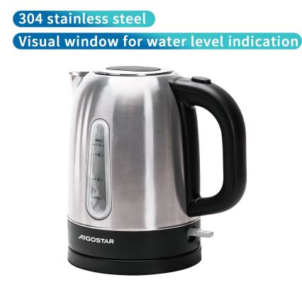 Aigostar - Virdulys 1,7l 2200W/230V matinis chromas