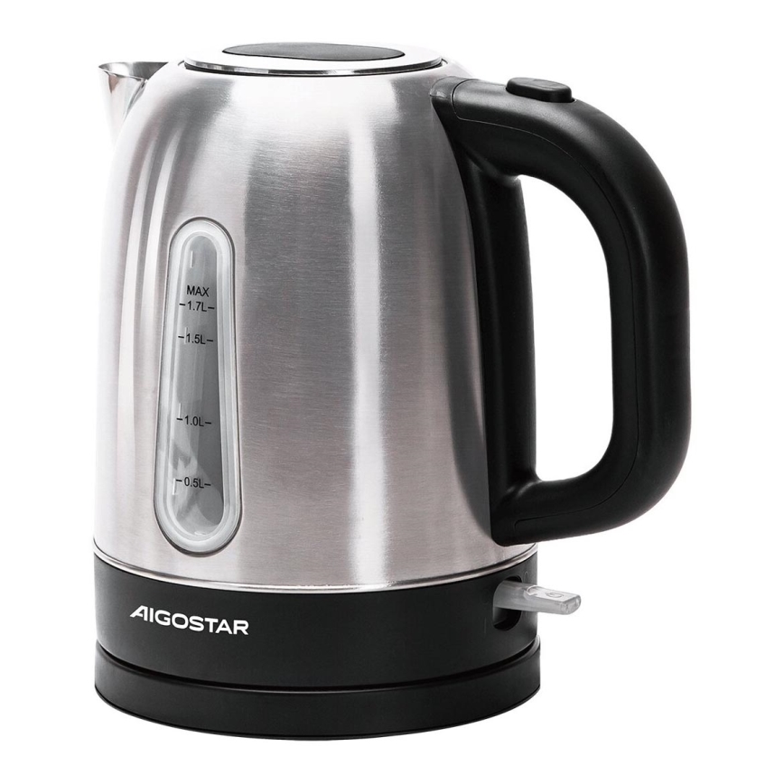 Aigostar - Virdulys 1,7l 2200W/230V matinis chromas