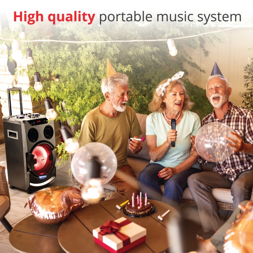 AKAI ABTS-112 - Belaidis garsiakalbis 300W/230V 7000 mAh + nuotolinio valdymo pultas