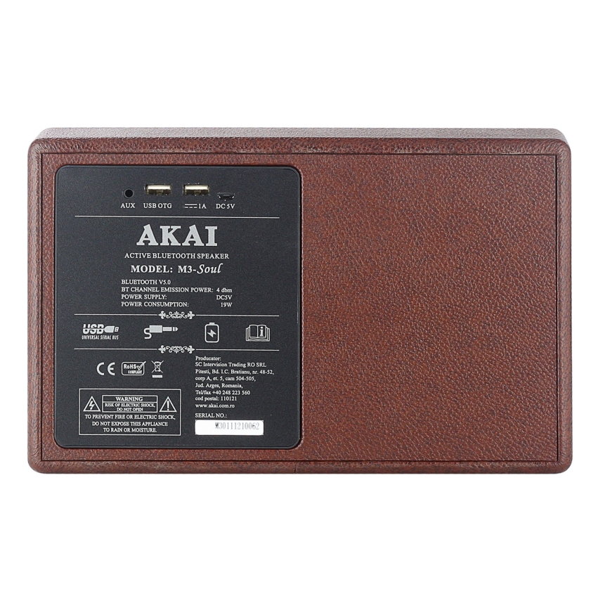 AKAI M3 SOUL COFFEE - Belaidis garsiakalbis 20W/6000 mAh