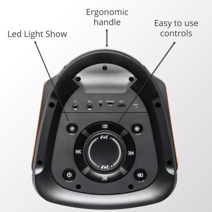 AKAI PARTY BOX 810 - Belaidis garsiakalbis 65W/230V 5000 mAh + nuotolinio valdymo pultas