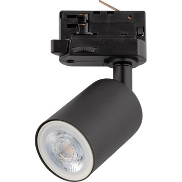 Akcentinis apšvietimas 3 fazių bėgių sistemai TOP 1xGU10/10W/230V juoda