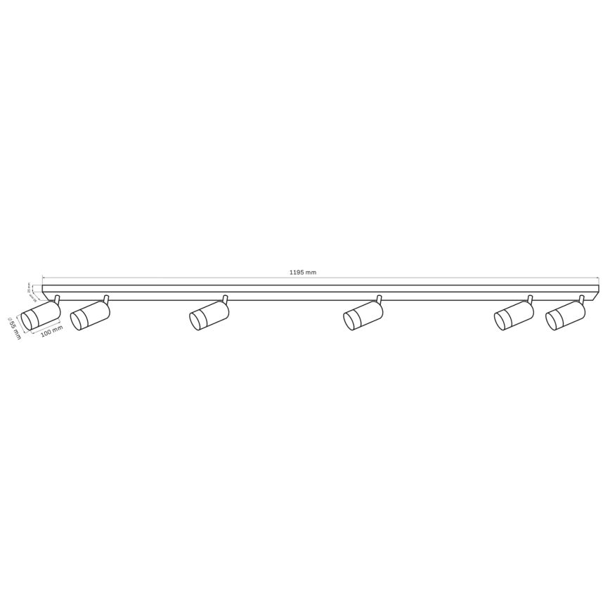 Akcentinis apšvietimas ARRAS 6xGU10/10W/230V juoda