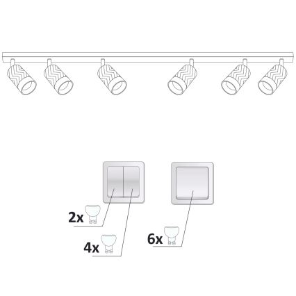 Akcentinis apšvietimas ARRAS 6xGU10/10W/230V juoda