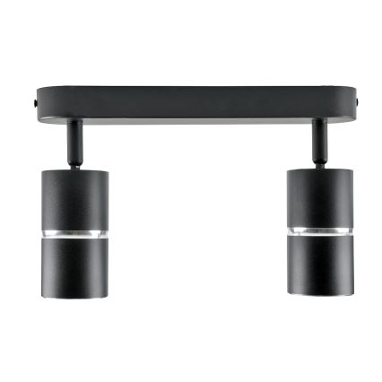 Akcentinis apšvietimas BAMBOO 2xGU10/10W/230V juoda