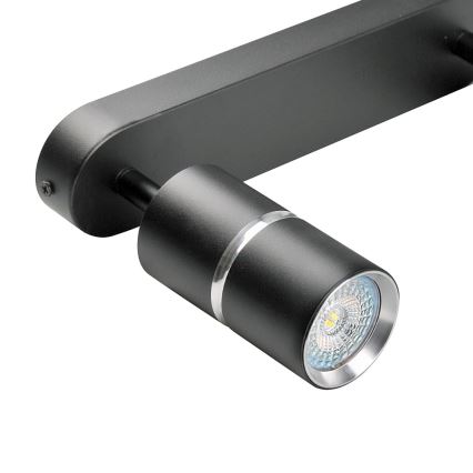 Akcentinis apšvietimas BAMBOO 2xGU10/10W/230V juoda