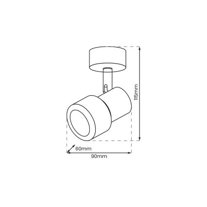 Akcentinis apšvietimas CINO 1xGU10/8W/230V balta