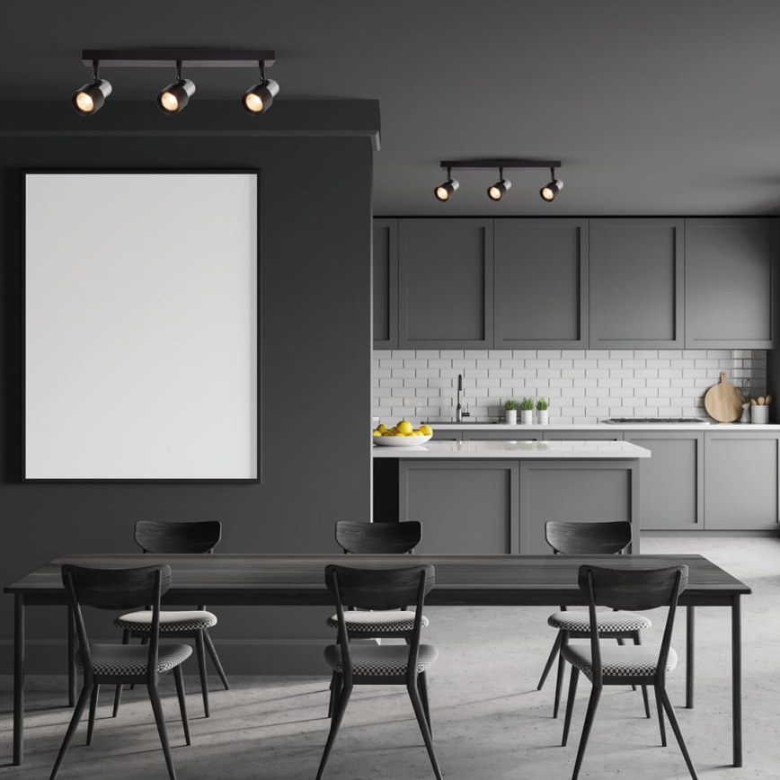 Akcentinis apšvietimas CINO 3xGU10/8W/230V juoda