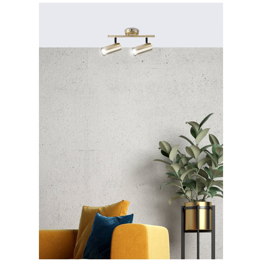 Akcentinis apšvietimas COLLY 2xGU10/15W/230V auksas