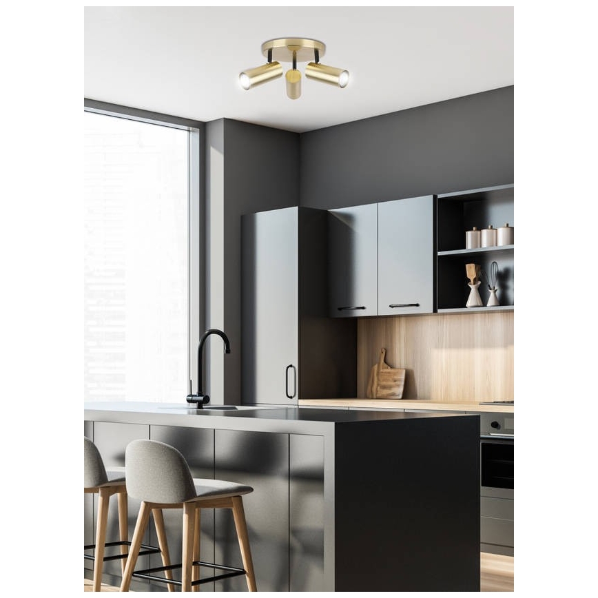 Akcentinis apšvietimas COLLY 3xGU10/15W/230V auksas