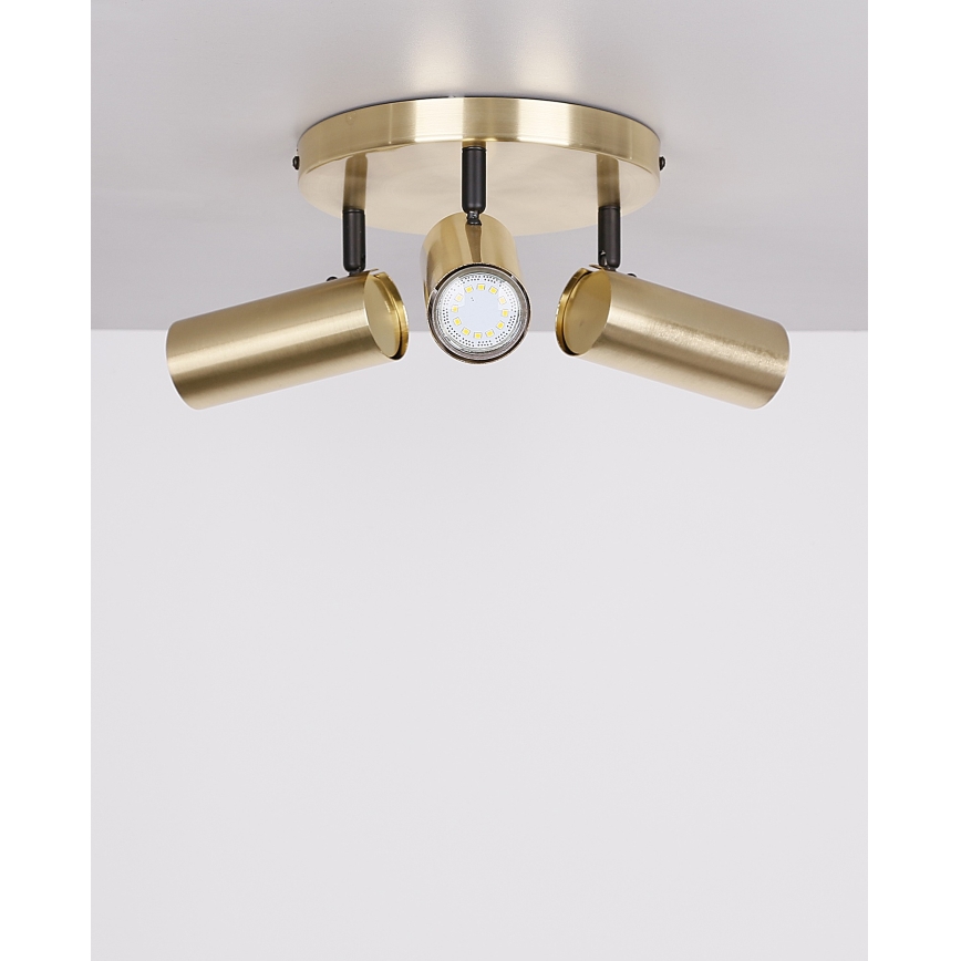 Akcentinis apšvietimas COLLY 3xGU10/15W/230V auksas