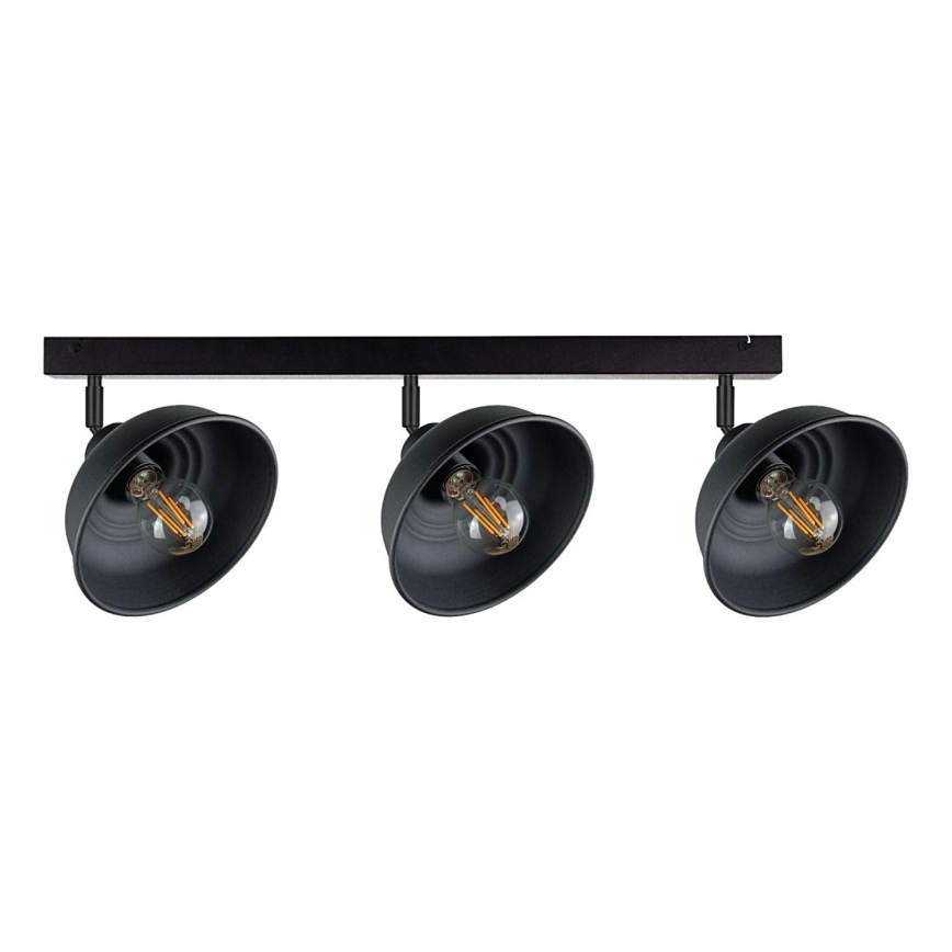 Akcentinis apšvietimas FAUN 3xE27/60W/230V juoda