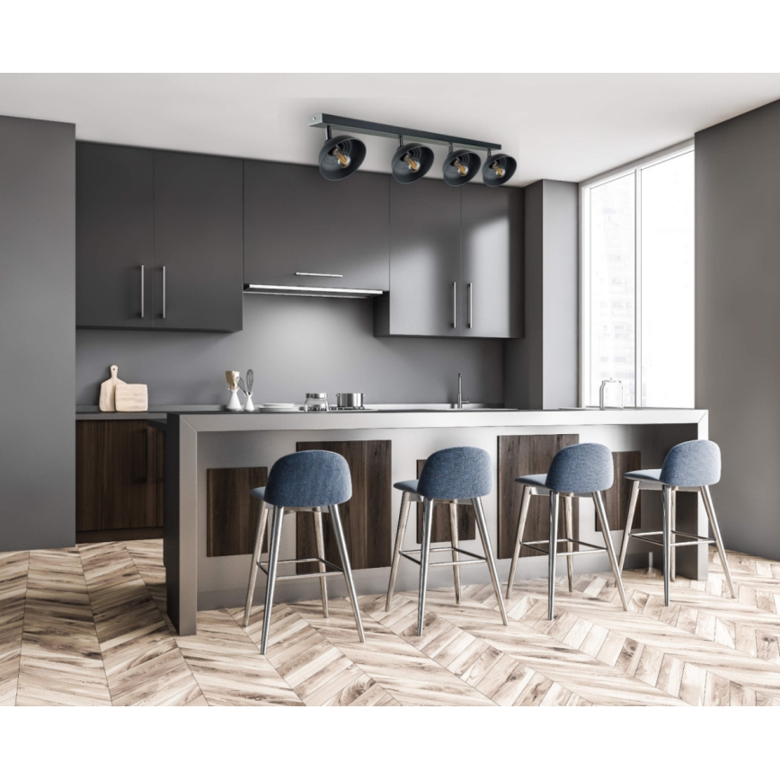 Akcentinis apšvietimas FAUN 4xE27/60W/230V juoda