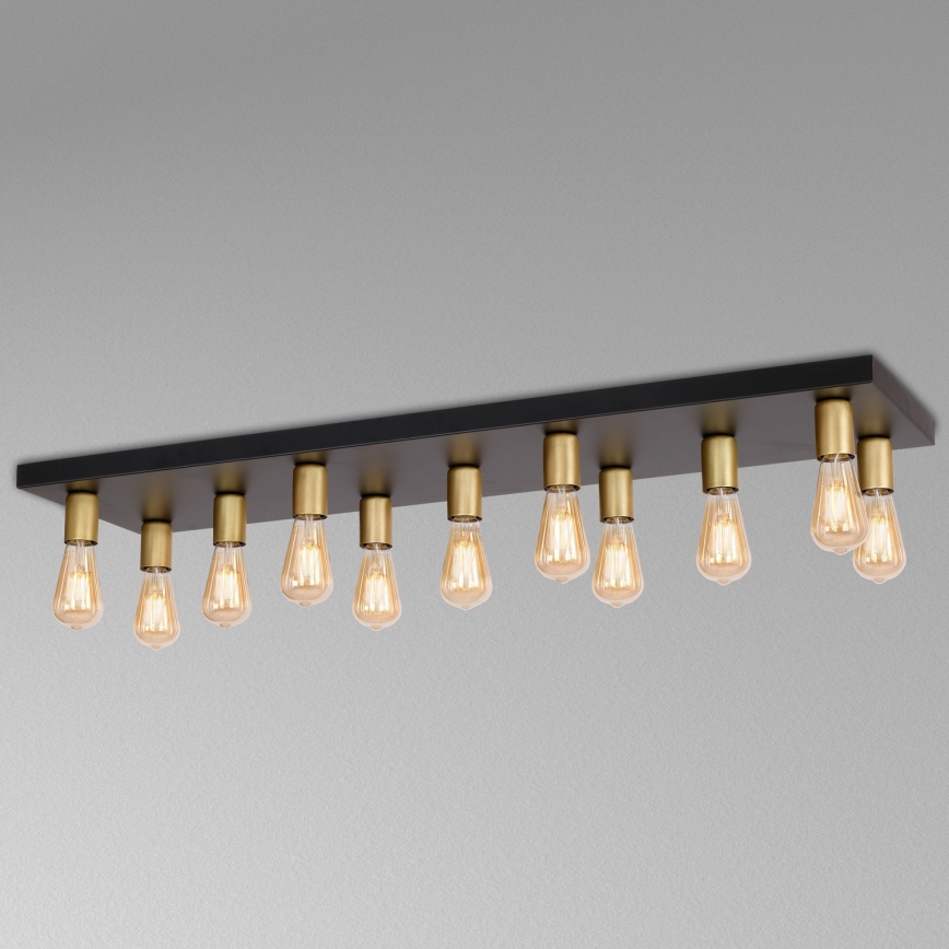 Akcentinis apšvietimas FILO 11xE27/60W/230V juoda/auksas