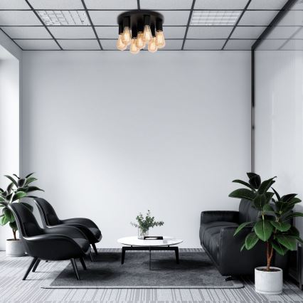 Akcentinis apšvietimas FILO 7xE27/60W/230V juoda