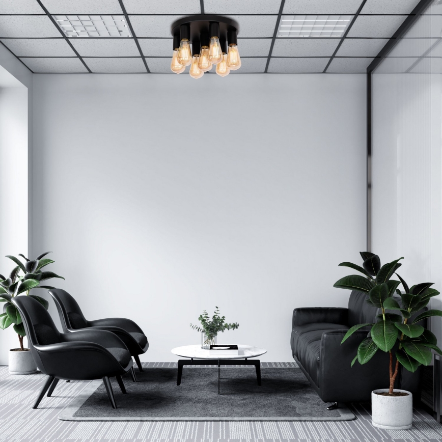 Akcentinis apšvietimas FILO 7xE27/60W/230V juoda