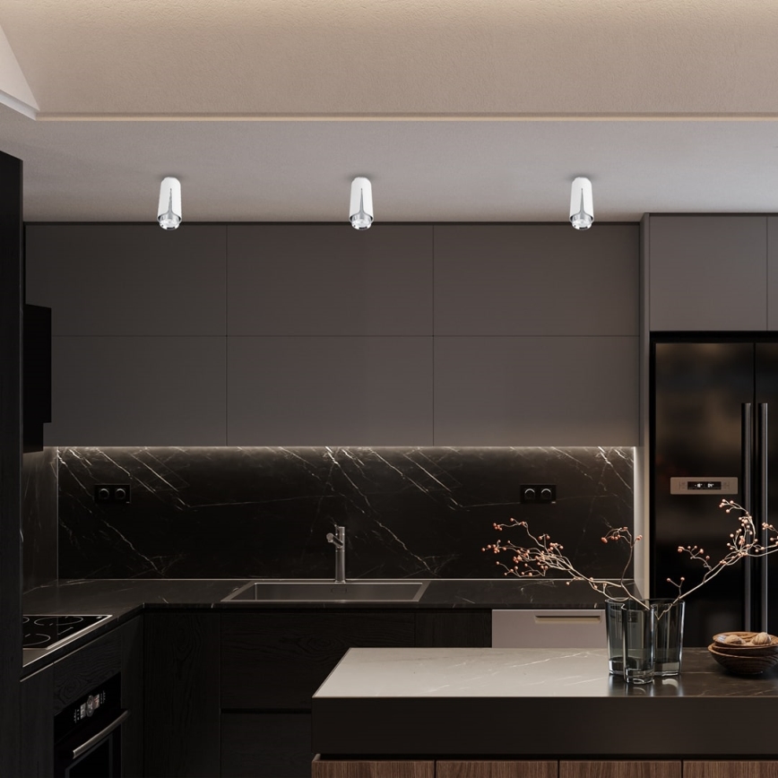Akcentinis apšvietimas gėlė 1xGU10/8W/230V balta