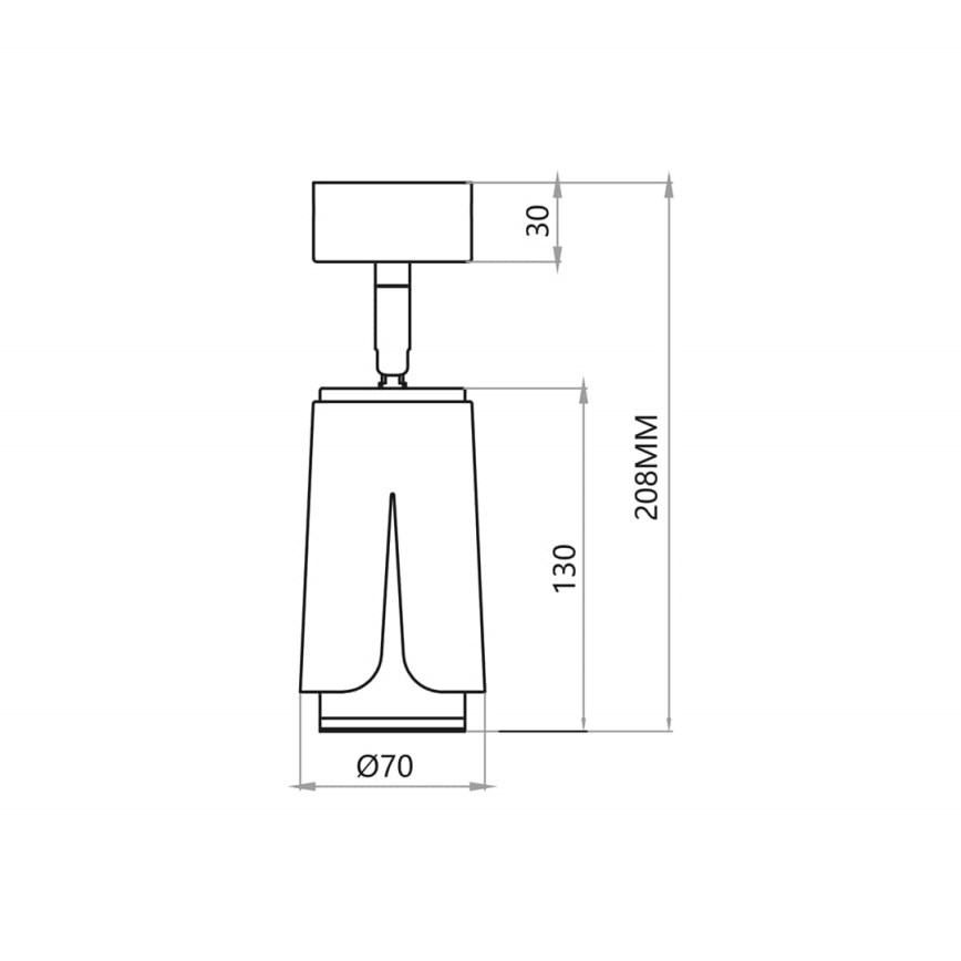 Akcentinis apšvietimas gėlė 1xGU10/8W/230V juoda