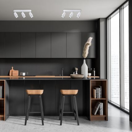 Akcentinis apšvietimas gėlė 3xGU10/8W/230V balta