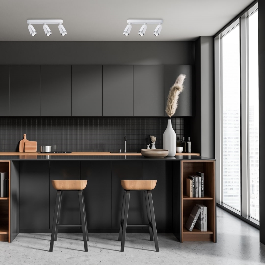 Akcentinis apšvietimas gėlė 3xGU10/8W/230V balta