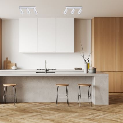 Akcentinis apšvietimas gėlė 3xGU10/8W/230V balta