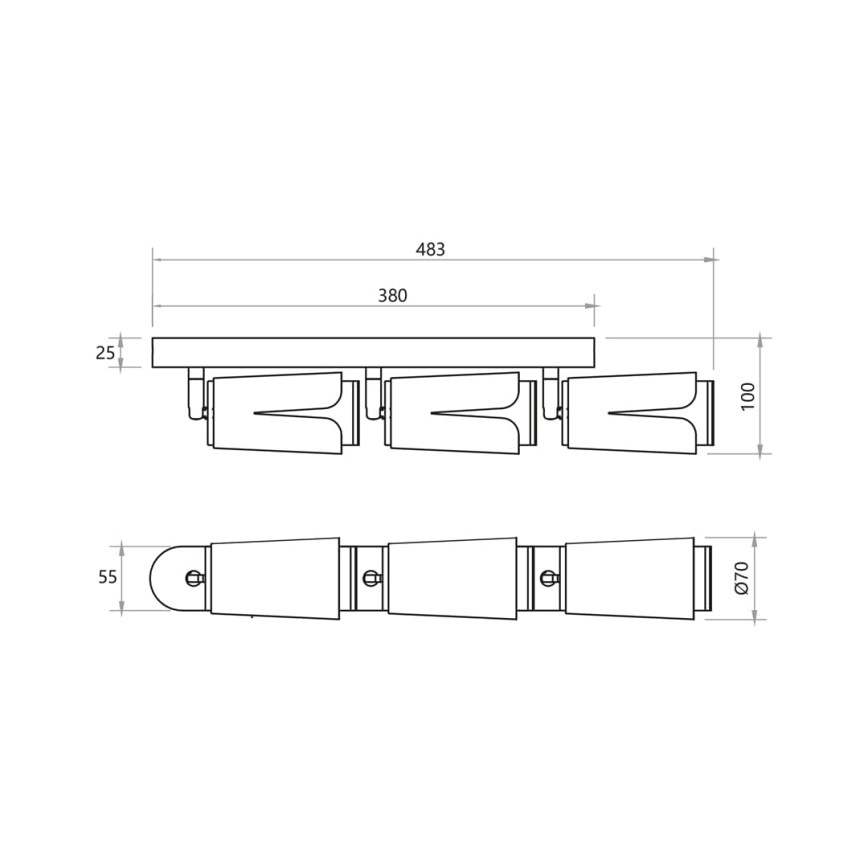 Akcentinis apšvietimas gėlė 3xGU10/8W/230V balta