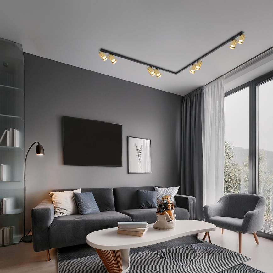 Akcentinis apšvietimas HERO SPOT 8xGU10/9W/230V juoda/auksas