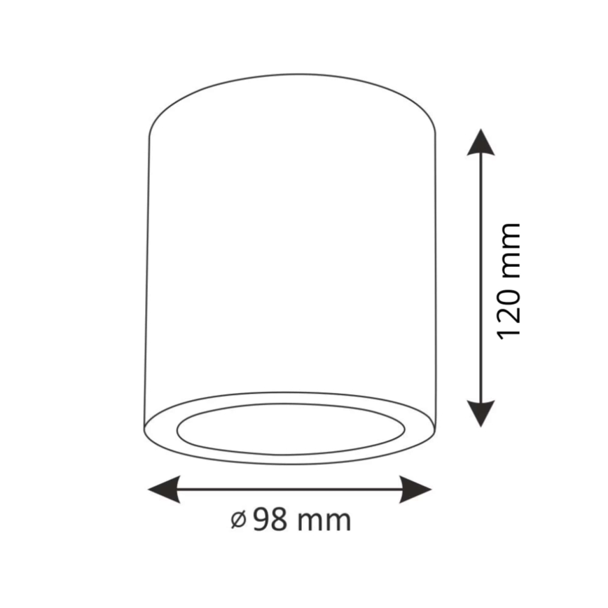 Akcentinis apšvietimas JUPITER 1xE27/20W/230V diametras 9,8 cm balta