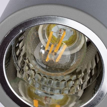 Akcentinis apšvietimas JUPITER 1xE27/20W/230V diametras 9,8 cm pilka