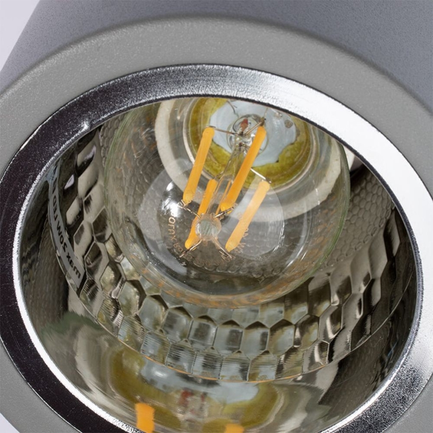 Akcentinis apšvietimas JUPITER 1xE27/20W/230V diametras 9,8 cm pilka