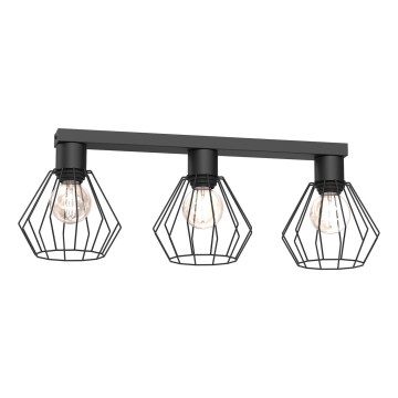 Akcentinis apšvietimas LETI 3xE27/15W/230V juoda