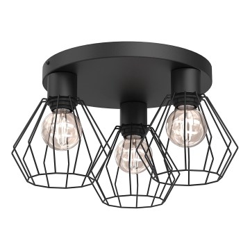 Akcentinis apšvietimas LETI 3xE27/15W/230V juoda