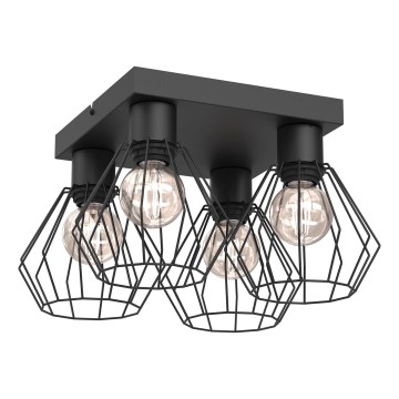 Akcentinis apšvietimas LETI 4xE27/15W/230V juoda