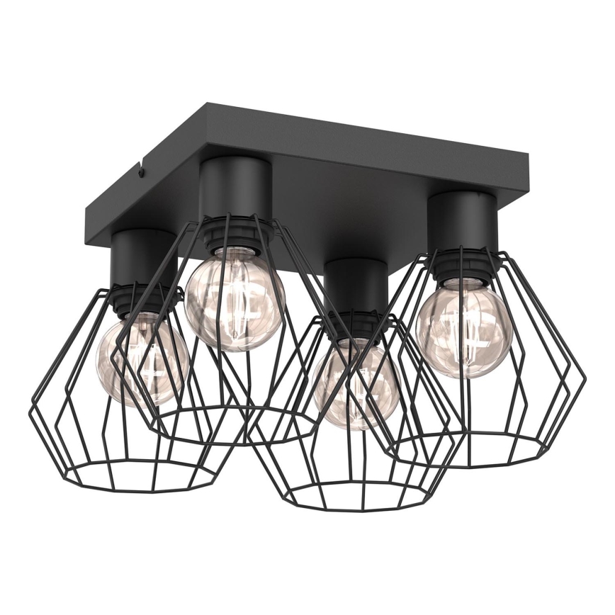Akcentinis apšvietimas LETI 4xE27/15W/230V juoda