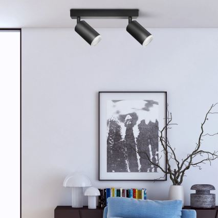 Akcentinis apšvietimas LONDON 2xGU10/10W/230V juoda