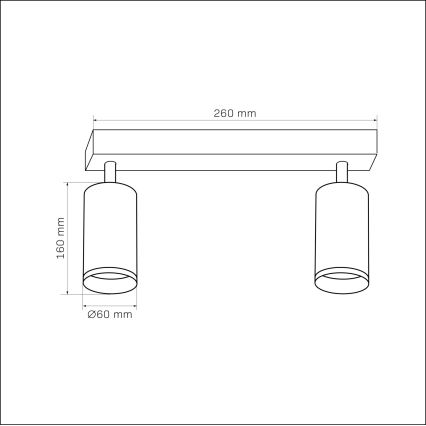 Akcentinis apšvietimas LONDON 2xGU10/10W/230V juoda
