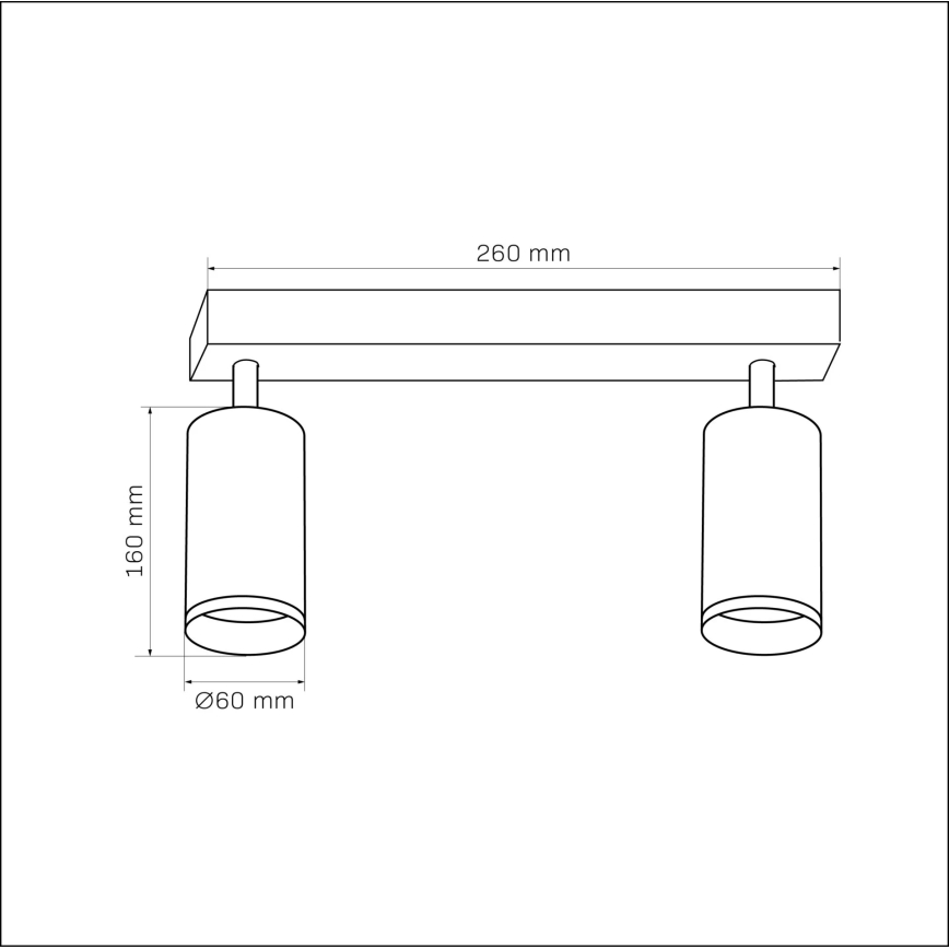 Akcentinis apšvietimas LONDON 2xGU10/10W/230V juoda