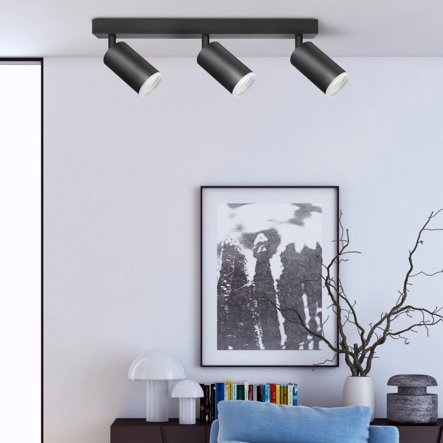 Akcentinis apšvietimas LONDON 3xGU10/10W/230V juoda