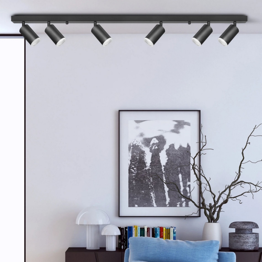 Akcentinis apšvietimas LONDON 6xGU10/10W/230V juoda