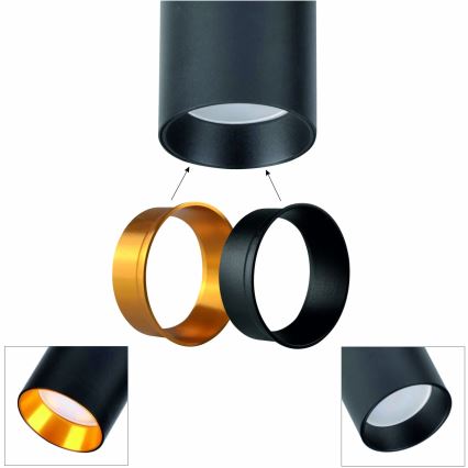 Akcentinis apšvietimas MARIBEL 5xGU10/10W/230V juoda