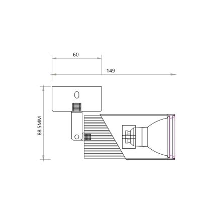 Akcentinis apšvietimas NEO 1xGU10/8W/230V balta