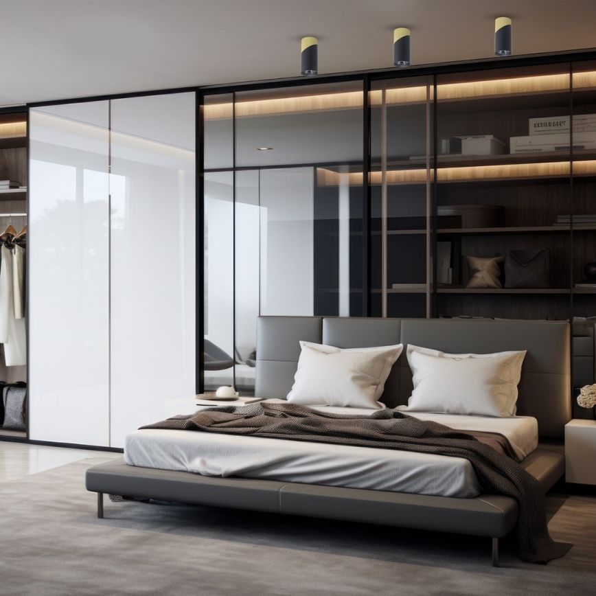 Akcentinis apšvietimas NEO 1xGU10/8W/230V juoda/auksas