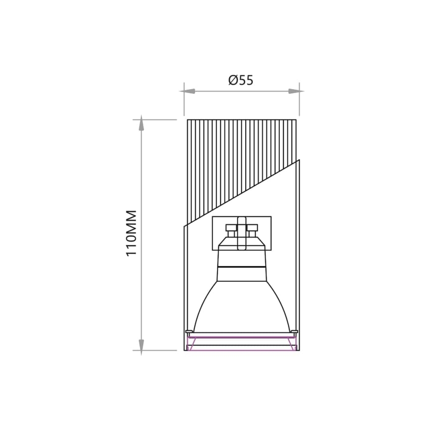 Akcentinis apšvietimas NEO 1xGU10/8W/230V juoda/auksas
