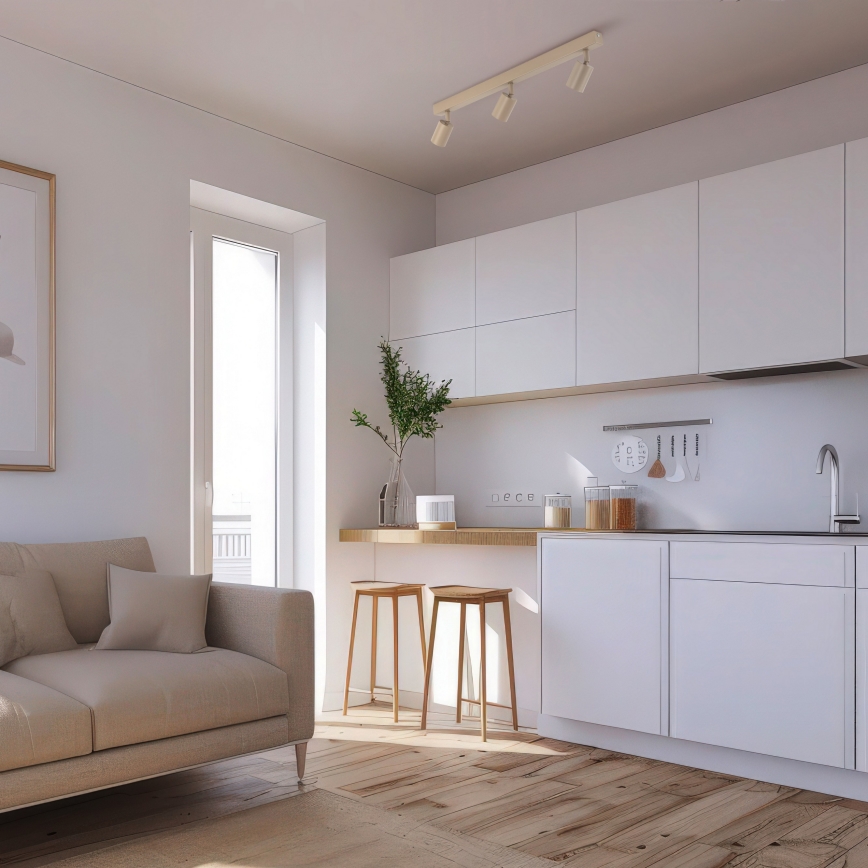 Akcentinis apšvietimas NEX 3xGU10/10W/230V smėlio spalva