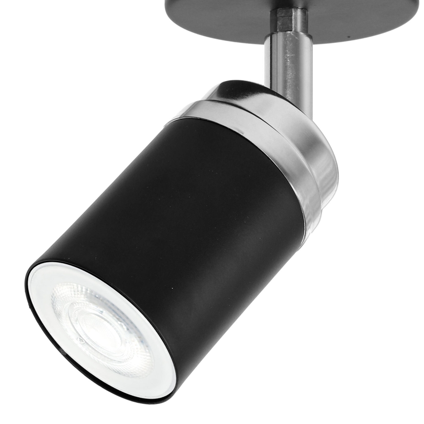 Akcentinis apšvietimas RENO 1xGU10/8W/230V juoda/blizgus chromas