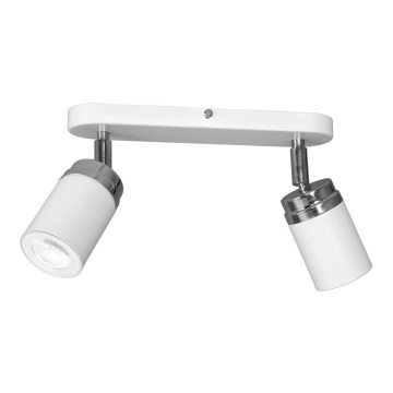 Akcentinis apšvietimas RENO 2xGU10/8W/230V balta/blizgus chromas