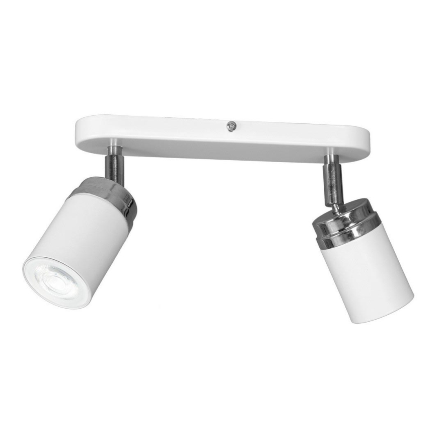Akcentinis apšvietimas RENO 2xGU10/8W/230V balta/blizgus chromas