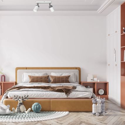 Akcentinis apšvietimas RENO 2xGU10/8W/230V balta/blizgus chromas
